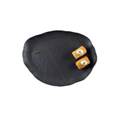 Bonna China Noir 13" x 9.75" x h:0.75" Oval Black Porcelain Platter